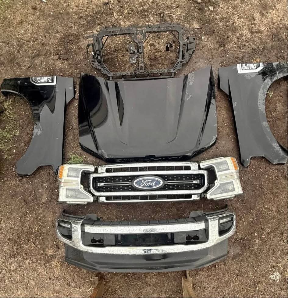 2020-2022 ford super duty front end

Professionally removed front clip for Ford super duty fits 2020 to 2022. no broken clips or plugs nothing bent really good shape comes with everything fenders, hood, grill support, grill, front bumper, wheel wells and LED headlights, fender inner liners.